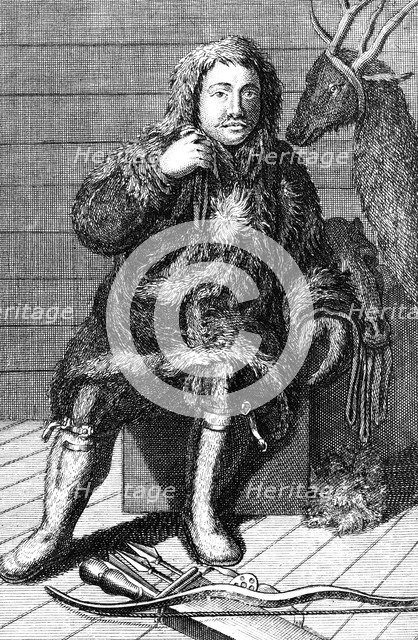 'The Habit of a Lapland Man', 19th century.Artist: S Hulett