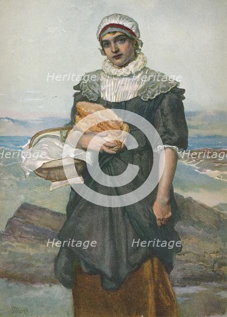 'A French Fisher Girl', c1890, (1906). Creator: James Dromgole Linton.