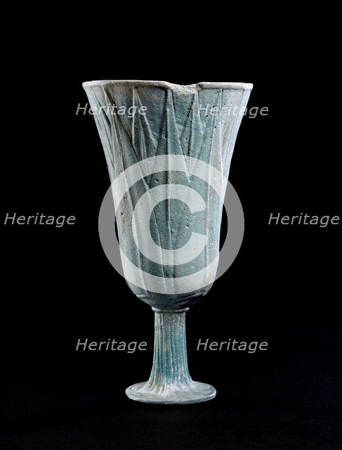 Faience chalice in the form of a lotus flower, XXIInd Dynasty (c945 - c715 BC). Artist: Unknown.