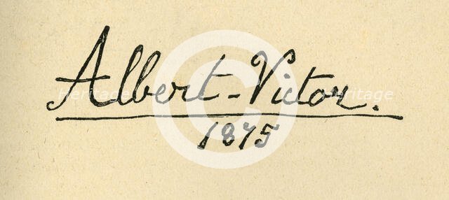 'Albert Victor, 1875 - Signature', (c1897). Creator: Unknown.