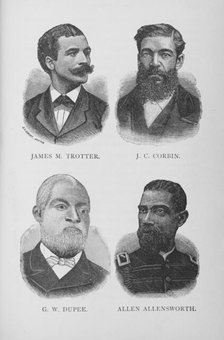James M. Trotter, J. C. Corbin, G. W. Dupee, Allen Allensworth, 1887. Creator: Unknown.