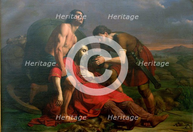 Polystratos and the Dying Darius, 1837. Artist: Masini, Cesare (1812-1891)