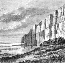 'Cliffs of Yellow Earth on the Hoang-Ho', c1890. Artist: Unknown
