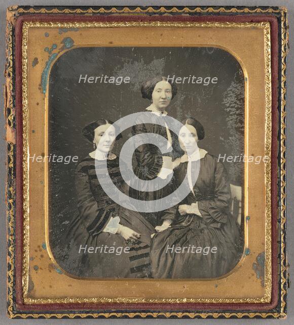 Portrait of Three Women, about 1850. Creator: Unknown.