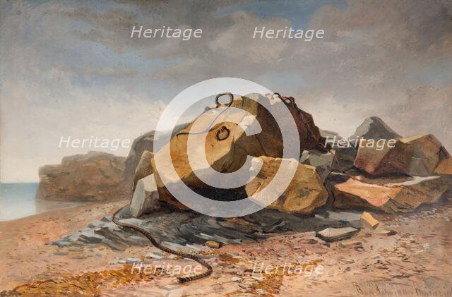 Beach Scene, Marazion, Cornwall, 1860. Creator: Benjamin Johnson.