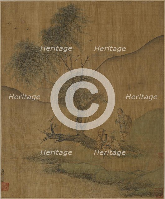 Resting Under Willows, Possibly Ming dynasty, 1368-1644. Creator: Unknown.