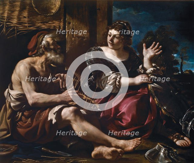 Erminia and the Shepherd, ca 1619. Creator: Guercino (1591-1666).