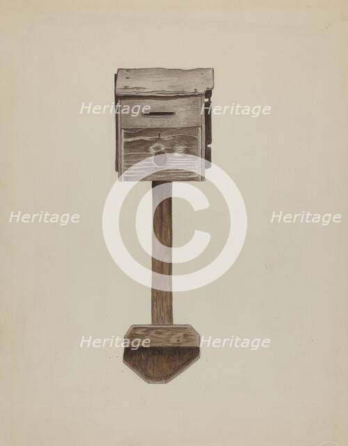 Mail Box, c. 1937. Creator: Marjorie Lee.