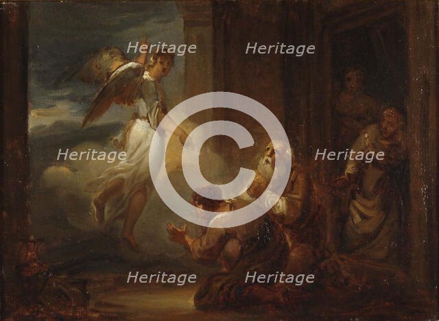 The Angel Leaves Tobias, 1820-1823. Creator: Alexander Lauréus.