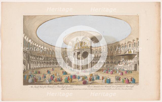View of the interior of the Rotunda in London's Ranelagh Gardens, 1751. Creator: Nathaniel Parr.