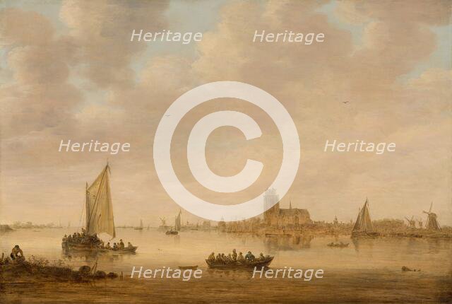 View of Dordrecht from the Dordtse Kil, 1644. Creator: Jan van Goyen.