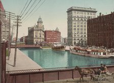 Erie Canal at Salina Street, Syracuse, ca 1900. Creator: Unknown.