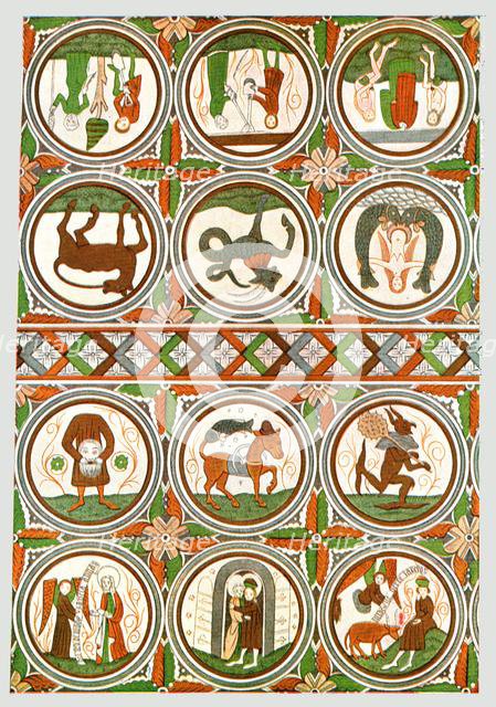 Decoration in Stora Råda Old Church, Västra Götaland, Sweden, (1928).  Creator: Unknown.