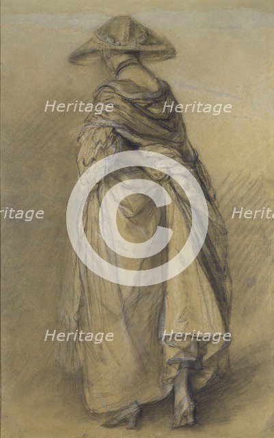Study of a Woman, seen from the Back, mid 18th century. Artist: Thomas Gainsborough.