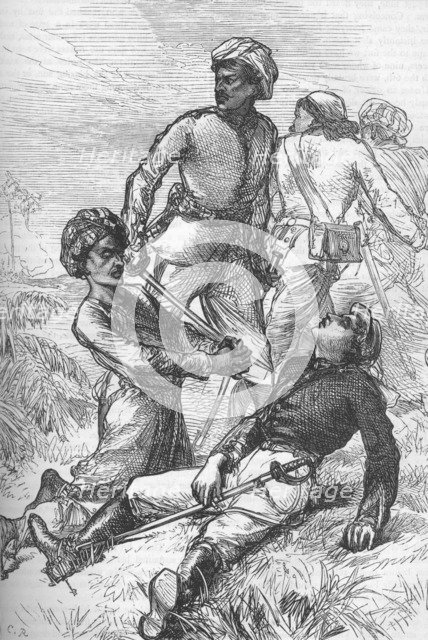 'An Incident in the Mutiny at Allahabad', c1880. Artist: C.R..