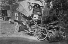 'Les Automobiles militaires au peril et a l'honneur; auto sanitaire affectee a l'evacuation..., 1916 Creator: Unknown.