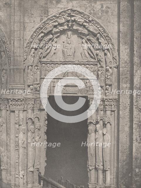 Cathedrale de Chartres, Côté Occidental, Porte Latérale de Droite, XIIe Siècle..., c. 1857. Creator: Charles Nègre.