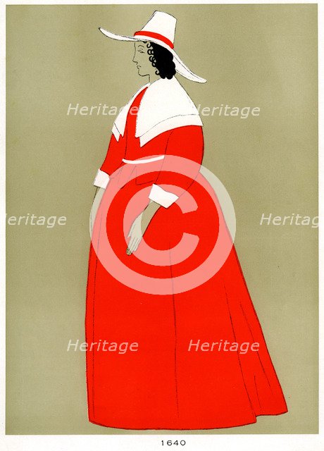 Costume of 1640, early to mid 20th century. Artist: Unknown