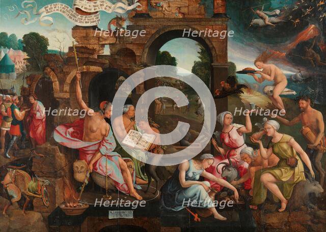 Saul and the Witch of Endor, 1526. Creator: Jacob Cornelisz. van Oostsanen.