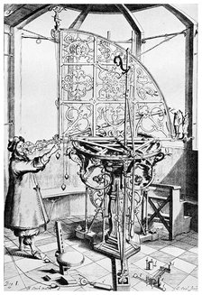 Cruger's azimuth quadrant, 1673 (1956).Artist: A Steck