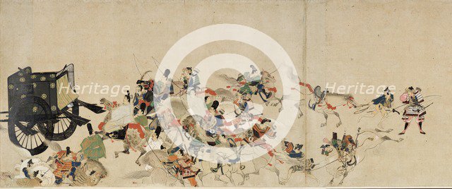 Illustrated Tale of the Heiji Civil War (The Imperial Visit to Rokuhara) 3 scroll, 13th century. Artist: Anonymous  