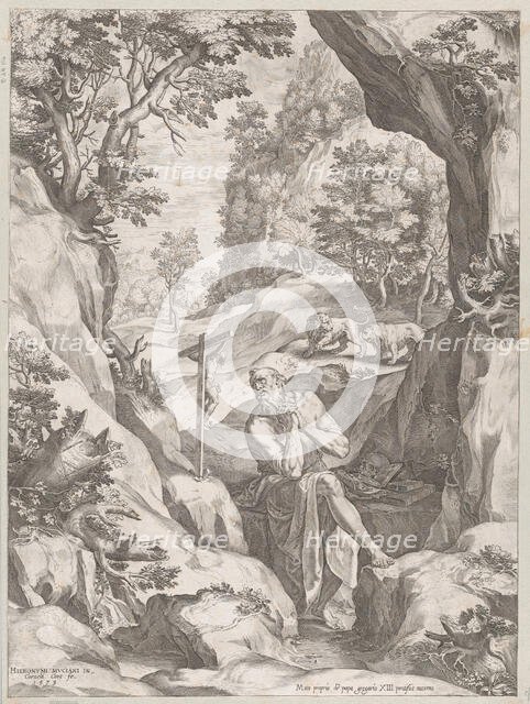 St Jerome Penitent in the Wilderness, 1573. Creator: Cornelis Cort.