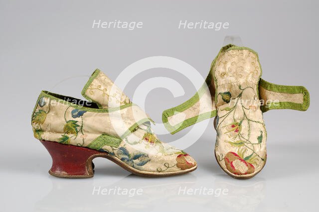 Shoes, British, 1740-59. Creator: Unknown.