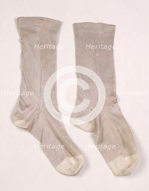 Wedding socks, American, 1851. Creator: Unknown.