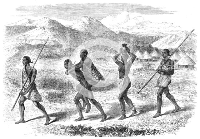 Katchiba, King of the Obbo Country, going a journey, 1865. Creator: Unknown.