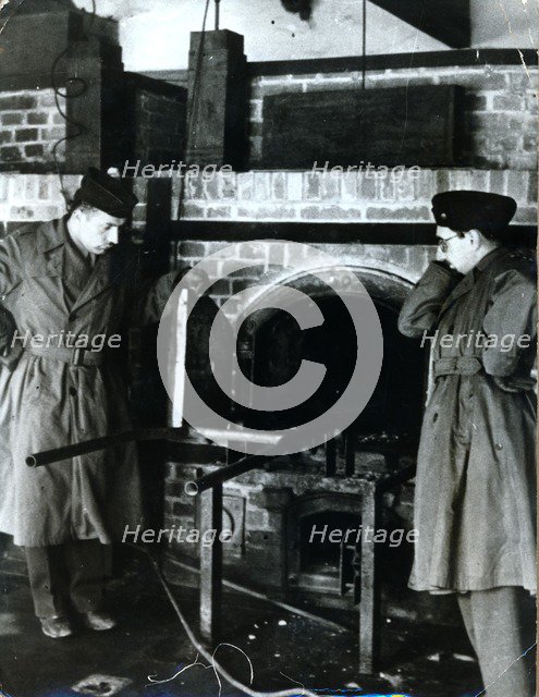 Crematorium, Dachau concentration camp, Bavaria, Germany, c1945. Artist: Unknown