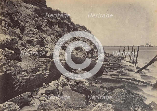 Exterior View of Fort Sumpter, 1860s. Creator: George N. Barnard.