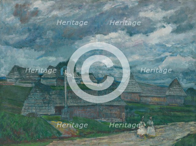 Scene in Eastern Slovakia, c1928. Creator: Antonin Hudecek.