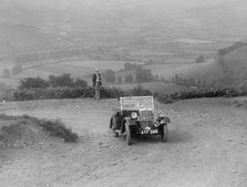 Morris Minor competing in the Barnstaple Trial, c1935. Artist: Bill Brunell.