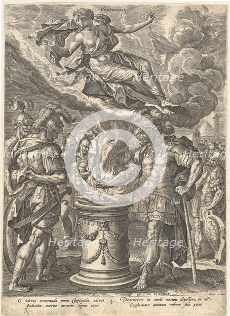 Constantia, ca. 1581. Creator: After Maerten de Vos.