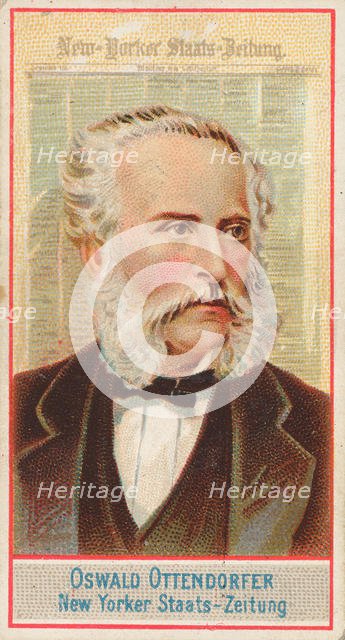 Oswald Ottendorfer, New Yorker Staats-Zeitung, from the American Editors series (N1) for A..., 1887. Creator: Allen & Ginter.