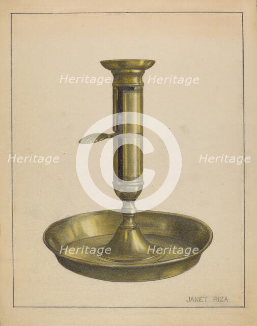 Candlestick, c. 1936. Creator: Janet Riza.