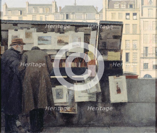 Bookseller on the Quai des Grands-Augustins, c1949. Creator: Bernard Boutet de Monvel.