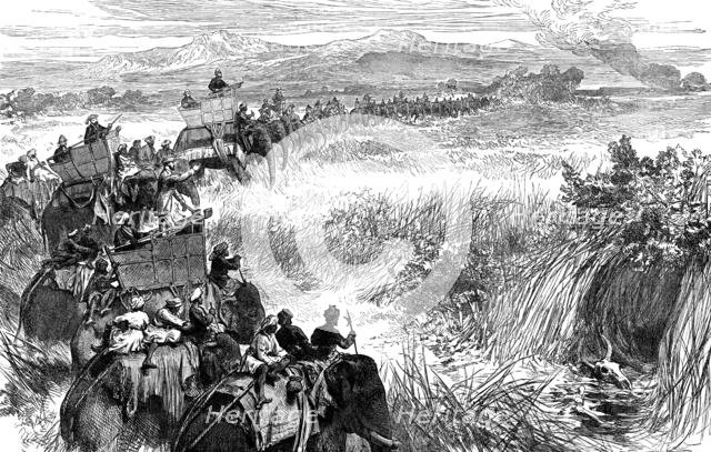 Beating the Jungle for Tigers, 1876. Creator: Unknown.