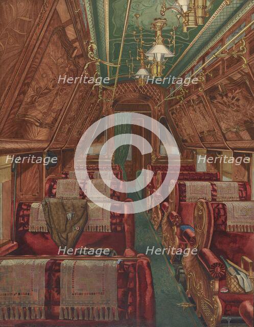 Interior of Pullman Coach, 1888, 1935/1942. Creator: Unknown.