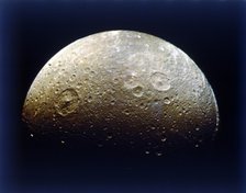 Dione, one of Saturn's moons. Creator: NASA.