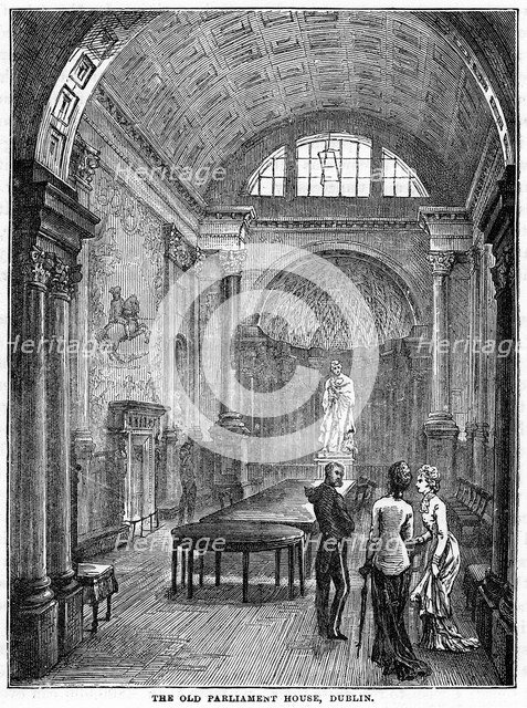 The Old Parliament House, Dublin, 19th century. Artist: Unknown