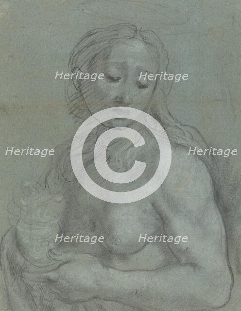 Half-Length of Mary Magdalene [verso], c. 1565/1567. Creator: Federico Barocci.