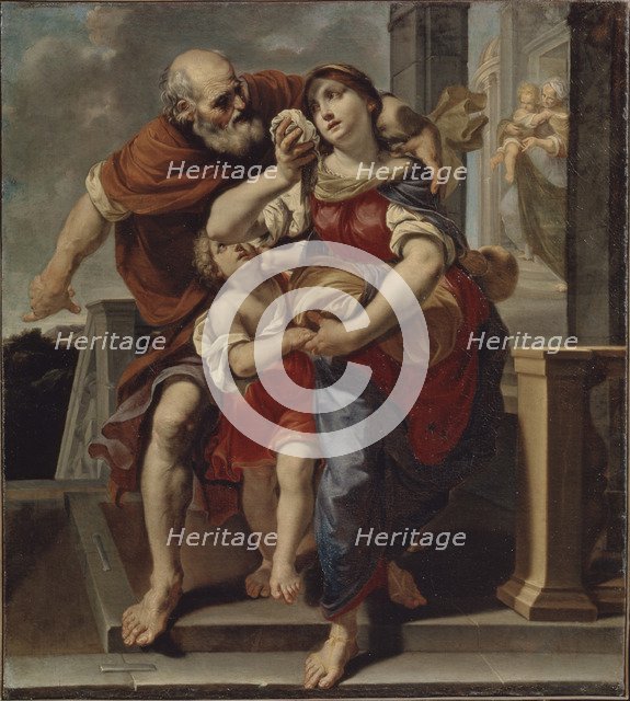 Hagar Leaves the House of Abraham. Artist: Mola, Pier Francesco (1612-1666)