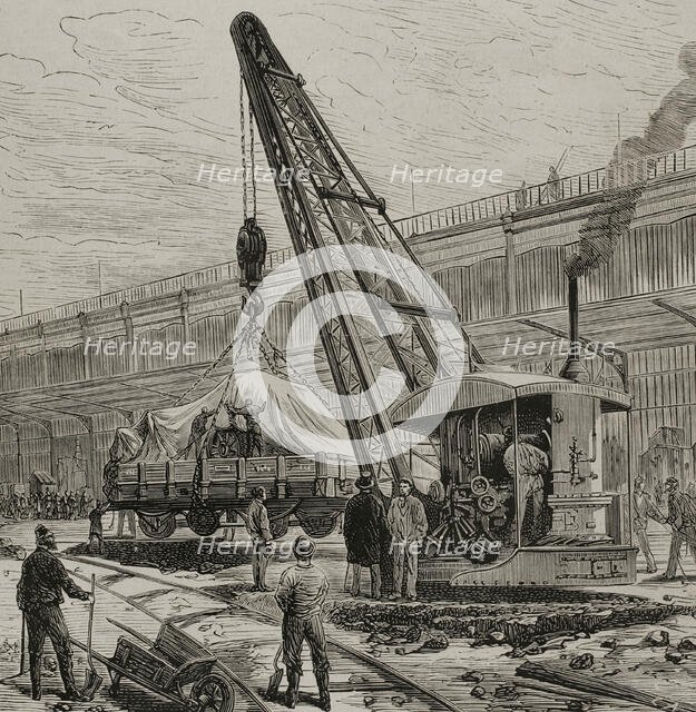 Steam crane, International Exposition, Paris, France, 1878. Creator: Unknown.