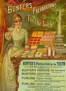 Bunter’s Preparations For The Teeth, 19th century. Artist: Unknown