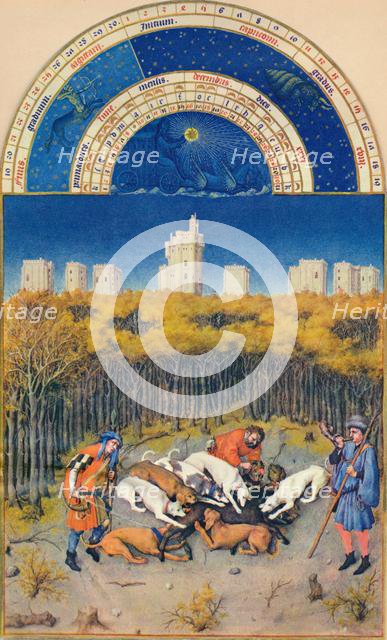 December - the Château de Vincennes, 15th century, (1939). Creator: Paul Limbourg.