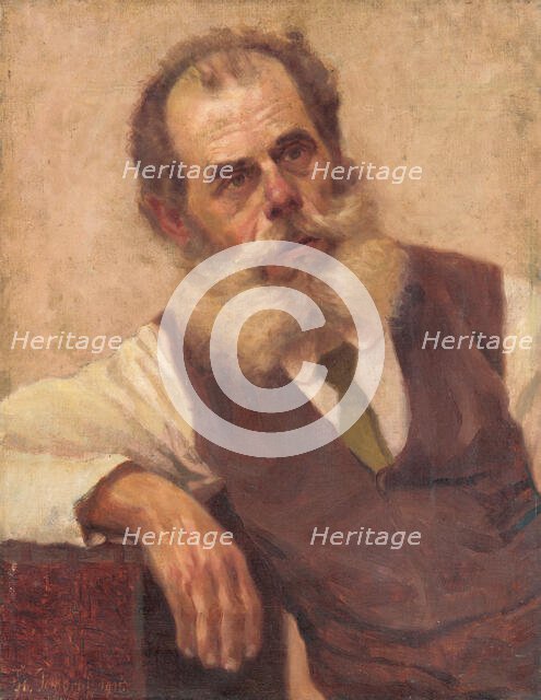 Man with a Beard, 1915. Creator: Stefan Polkorab.