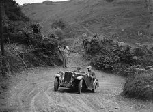 1935 Singer Le Mans 2-seater taking part in a motoring trial, late 1930s. Artist: Bill Brunell.