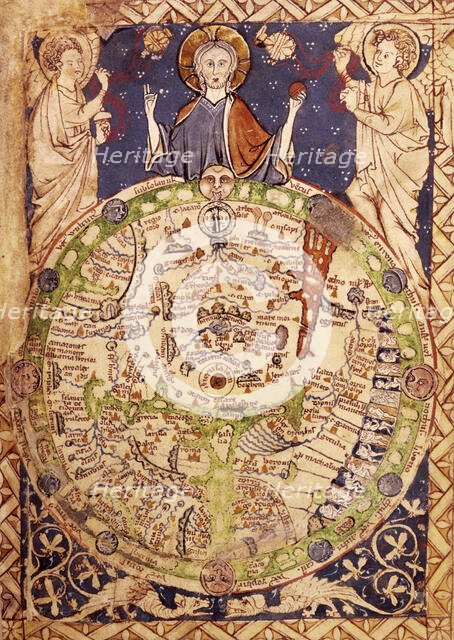 Psalter Map, c1250. Creator: Unknown.