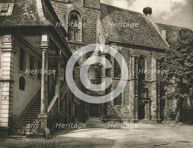 'Freinsheim (Pfalz). Town Hall steps - Church', 1931. Artist: Kurt Hielscher.